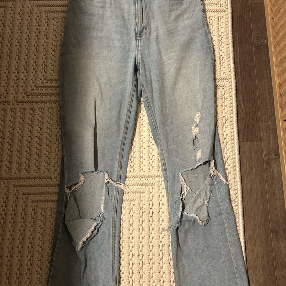 Abercrombie & Fitch Ripped Light Blue Jeans